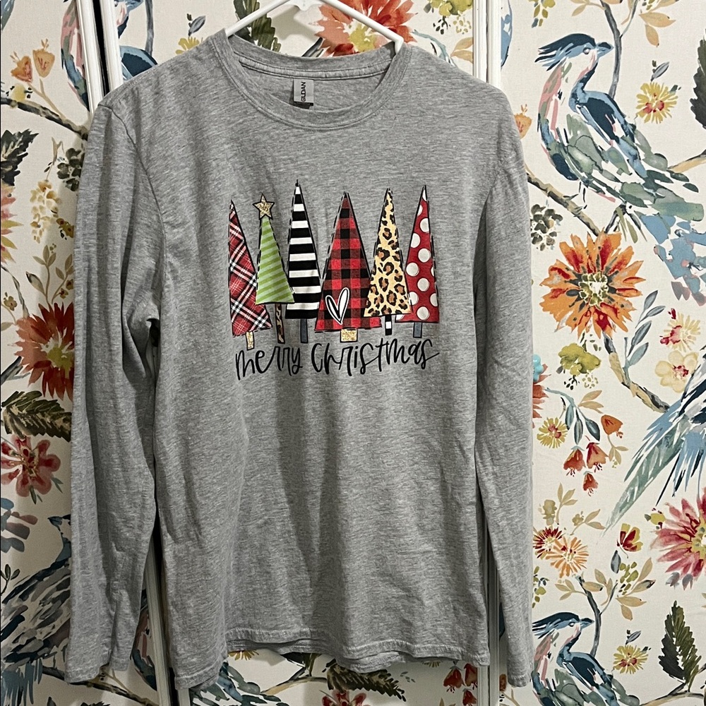Gildan Gray Softstyle Shirt with Festive Design